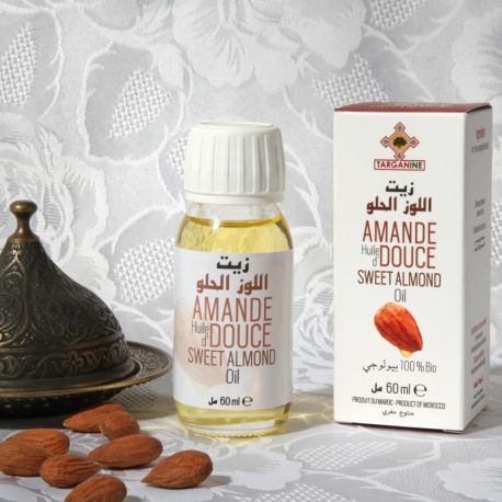 Huile d'amande douce, certifiée BIO Ecocert, produite au Maroc