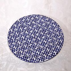 Plat en céramique de Fès, série "Bleue"