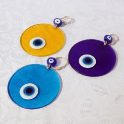 Oeil Turc sur plaque de verre, tous les coloris