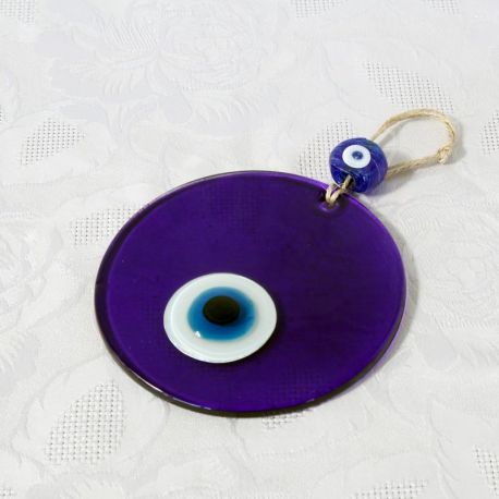 Oeil Turc sur plaque de verre, violine