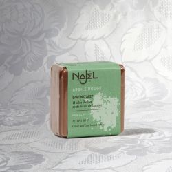 Savon d'Alep exfoliant à l'argile rouge 100 g