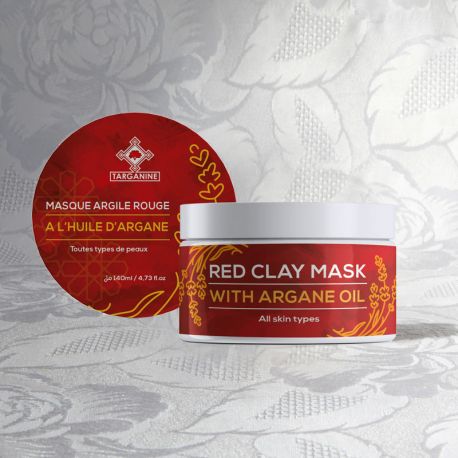 Masque visage à l'argile rouge et à l'huile d'argan