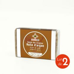 Lot de 2 savons naturels surgras à l’huile d'argan bio 2x100 g
