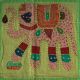 Housse de coussin vert patchwork éléphant 09