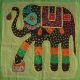 Housse de coussin vert patchwork éléphant 12