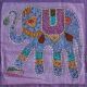 Housse de coussin violet patchwork éléphant 10