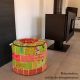 Pouf tissu indien patchwork, modèle de présentation 02