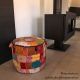 Pouf tissu indien patchwork, modèle de présentation 03