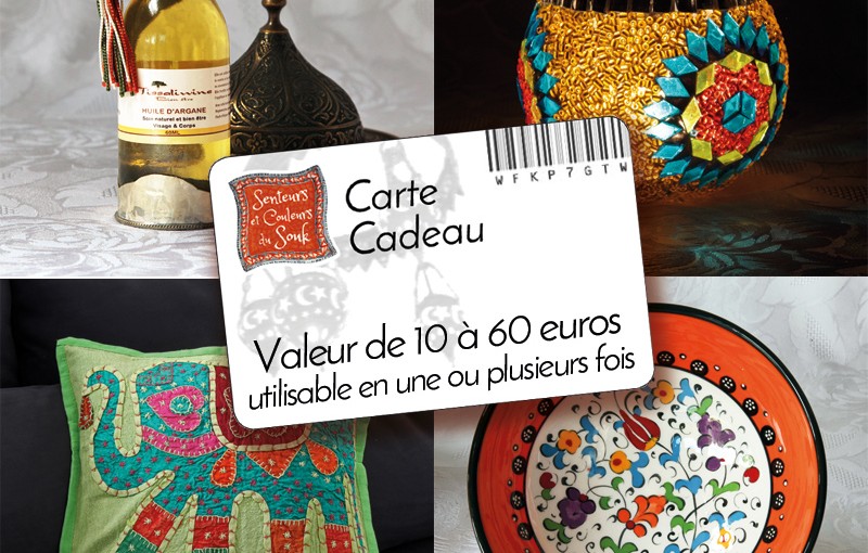 Carte cadeau Senteurs et Couleurs du Souk