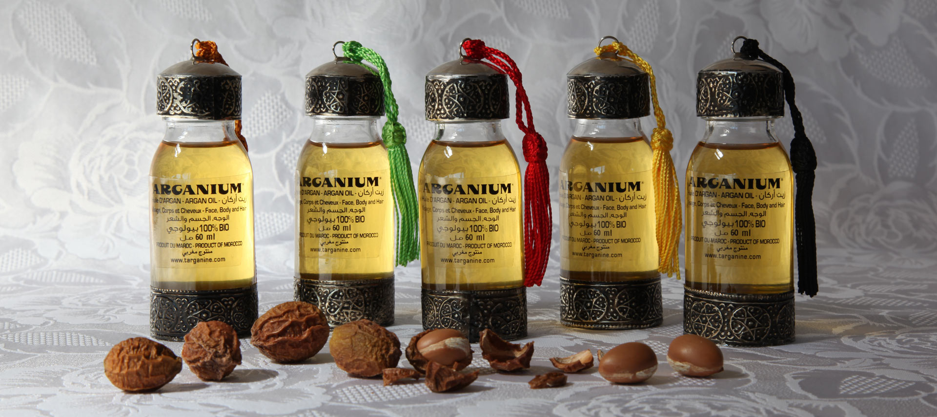 Flacons traditionnels d'huile d'argan