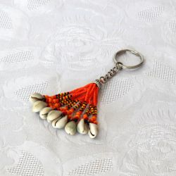 Porte-clés perles et coquillages