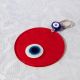 Oeil Turc sur plaque de verre, rouge