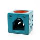 Photophore tadelakt bleu canard, diffuseur parfum et huile essentielle