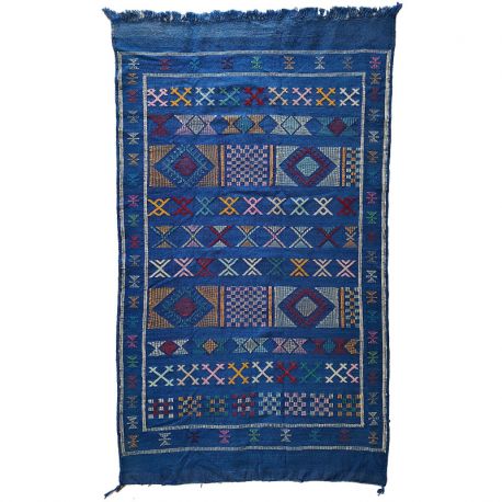 Tapis kilim Berbère bleu