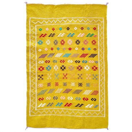 Tapis kilim Berbère safran