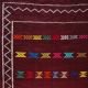 Tapis kilim Berbère cochenille, détail du motif
