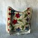 Sac besace tissu écru motif floral multicolore