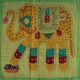 Housse de coussin vert patchwork éléphant 10