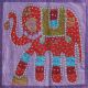 Housse de coussin violet patchwork éléphant 08