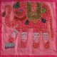 Housse de coussin rose patchwork éléphant 02