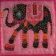 Housse de coussin rose patchwork éléphant 10