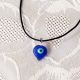 Pendentif oeil Turc forme goutte d'eau 1 cm avec perle rose