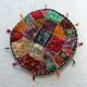 Pouf bas tissu indien patchwork